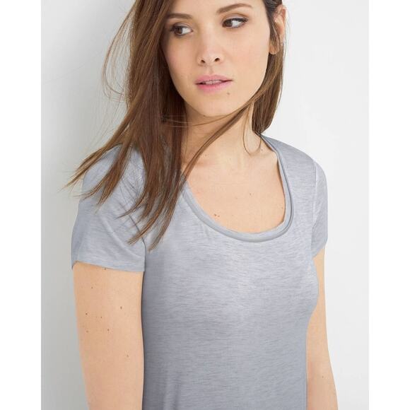 WHBM Heather Gray Manhattan Tee Size Medium - Picture 2 of 6